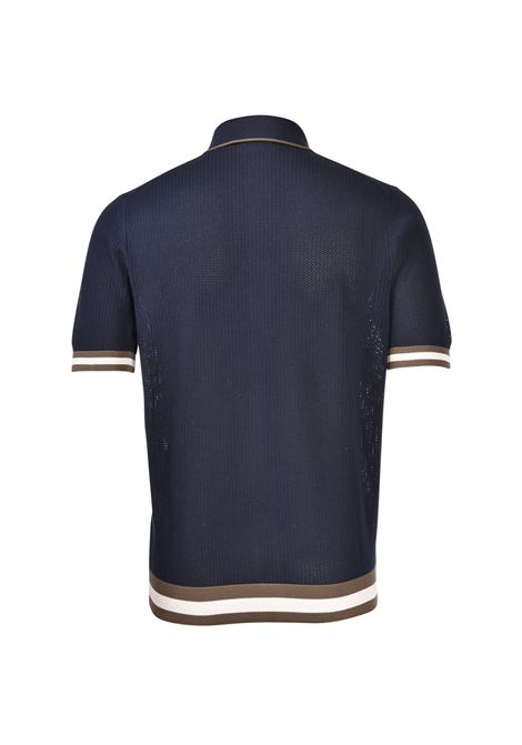 Polo Gran sasso uomo 5718020612 Blu camicia fresh cotton bottoni traforato Gran sasso | Polo | 5718020612598